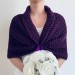  Plum Wedding Bridal Bolero Shrug Violet Bride Wool Shoulder Wrap  Bolero / Shrug  