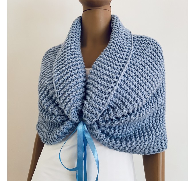 Light Blue Bridal Bolero Shrug Wedding Stole Bride Shawl For Dress