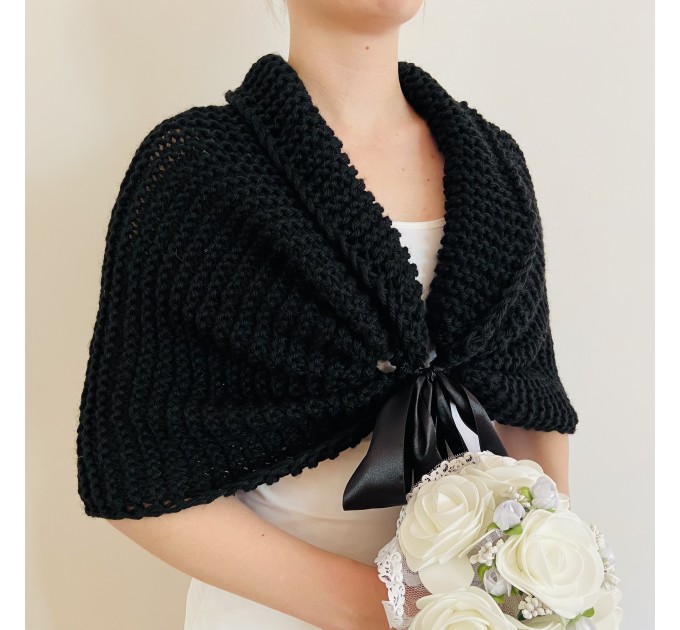  Black Shawl For Dress For Wedding Bridal Bolero Shrug Bride Stole  Bolero / Shrug  