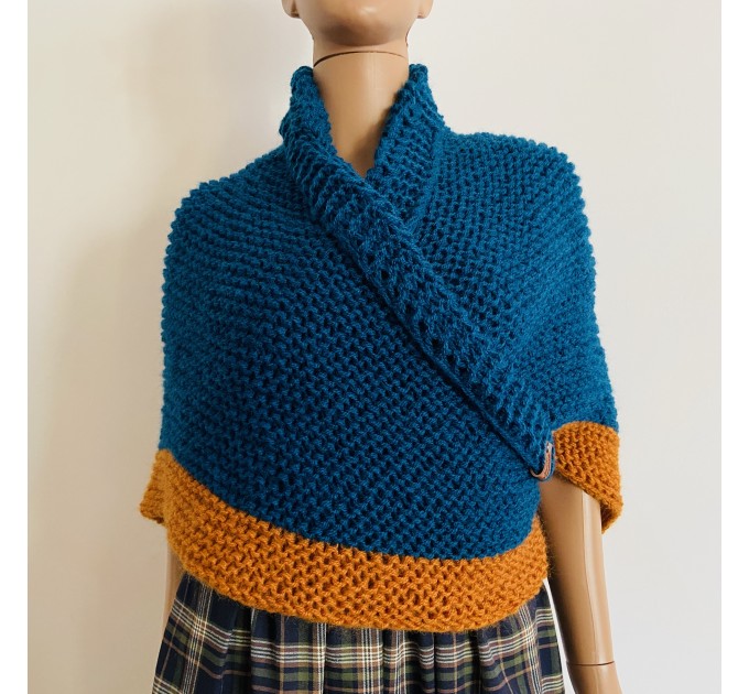  Outlander Claire cosplay shawl blue knit shoulder wrap petrol winter celtic sontag triangle shawl costume Outlander gifts wife mom sister  Shawl Wool Mohair  7