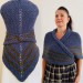  Blue Outlander Claire rent shawl alpaca knit shoulder wrap Inspired Claire blue wool triangle shawl sontag scottish wedding shawl anniversary gift wife mom  Shawl Alpaca  