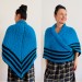  Turquoise Claire Outlander Shawl Wool Triangle Shawl celtic sontag shawl Mohair Knit warm shoulder anniversary gift Mom Her Sister   Shawl Wool Mohair  