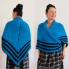 Turquoise Claire Outlander Shawl Wool Triangle Shawl celtic sontag shawl Mohair Knit warm shoulder anniversary gift Mom Her Sister 
