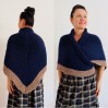 Blue rent Claire Outlander shawl wool triangle shawl knit shoulder wrap celtic sontag scottish shawl anniversary gift wife mom