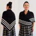  Dark Gray Claire Shawl Alpaca, Inspired Outlander Wool shawl, Sontag Triangle Shawl with button for fastening for Mom Her Outlander Knit  Shawl Alpaca  1