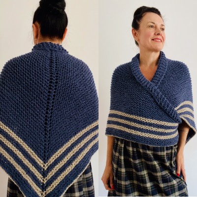 Blue Outlander Claire rent shawl celtic sontag shawl triangle wool shawl knit shoulder wrap Carolina Shawl Fraser's Ridge winter shawl