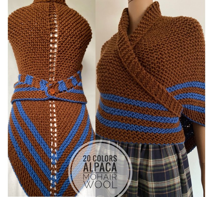  Outlander Claire alpaca wool shawl petrol knit shoulder wrap winter sontag triangle shawl Carolina shawl Outlander gifts wife mom sister  Shawl Wool Mohair  14