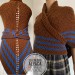  Blue Hand knitted outlander inspired rent shawl Carolina shawl blue wool triangle shawl celtic sontag shawl gift for mom her  Shawl Wool Mohair  10