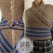  Blue Hand knitted outlander inspired rent shawl Carolina shawl blue wool triangle shawl celtic sontag shawl gift for mom her  Shawl Wool Mohair  12