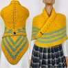 Outlander Claire celtic wool shawl sontag triangle alpaca shawl yellow knit shoulder wrap inspired Outlander gifts for mom sister wife