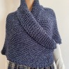 Outlander Claire Sassenach shawl blue denim wool triangle shawl alpaca shawl knit shoulder wrap inspired Outlander gifts mom sister wife