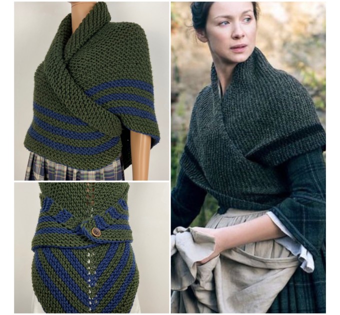  Outlander rent Claire shawl knit shoulder wrap sontag celtic shawl green triangle wool shawl Carolina Shawl Fraser's Ridge winter shawl  Shawl Wool Mohair  