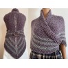Lavander Outlander alpaca shawl women wool triangle shawl silk gray knit shoulder wrap Claire Fraser sontag Outlander gifts mom her sister