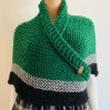 Claire shawl Outlander celtic sontag shawl green alpaca knit shoulder wrap wool triangle shawl Outlander gifts wife mom her sister