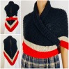 Outlander rent Claire shawl black triangle wool shawl knit shoulder wrap sontag celtic shawl Carolina Shawl Fraser's Ridge winter shawl