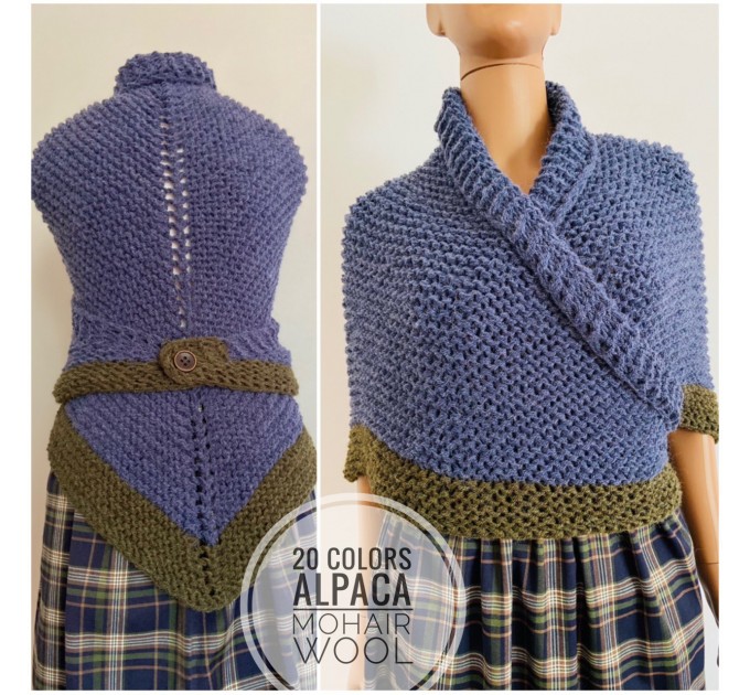  Outlander shawl Carolina Shawl alpaca knit shoulder wrap Inspired Claire blue wool triangle shawl scottish wedding shawl outlander gifts  Shawl Alpaca  