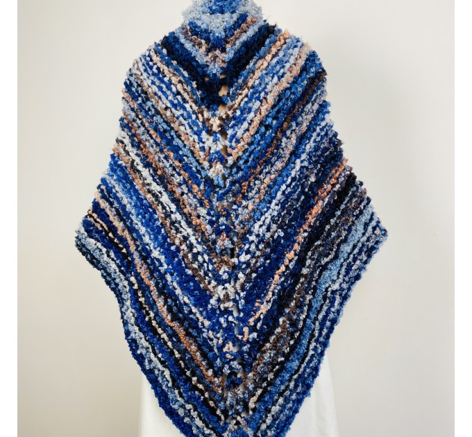  Blue Outlander rent Shawl Claire Knit warm shoulder Wrap, Brown Wool sontag Triangle Shawl for Mom Her Mohair Inspired Outlander multicolor  Shawl Wool Mohair  4