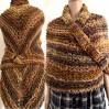 Obsidian brown Outlander Claire rent shawl autumn wool sontag triangle shawl halloween knit shoulder wrap mohair Inspired Outlander shawl