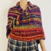  Violet Outlander Claire rent shawl warm knit shoulder wrap sontag fall wool triangle shawl red celtic mohair shawl Inspired Outlander shawl  Shawl Wool Mohair  