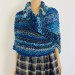  Navy blue Outlander Claire rent shawl winter wool triangle shawl sontag celtic shawl warm knit shoulder wrap Inspired Outlander shawl mohair  Shawl Wool Mohair  