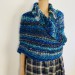  Navy blue Outlander Claire rent shawl winter wool triangle shawl sontag celtic shawl warm knit shoulder wrap Inspired Outlander shawl mohair  Shawl Wool Mohair  1