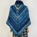  Navy blue Outlander Claire rent shawl winter wool triangle shawl sontag celtic shawl warm knit shoulder wrap Inspired Outlander shawl mohair  Shawl Wool Mohair  3