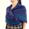 Outlander inspired Claire shawl blue rent Carolina shawl sontag triangle wool shawl warm knit shoulder wrap winter celtic shawl