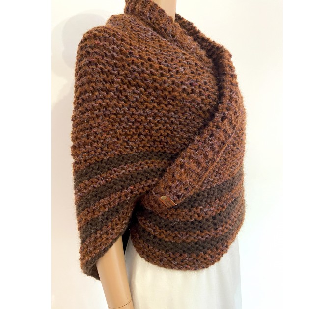  Brown Outlander Claire Shawl Triangle Shoulder alpaca, Outlander shawl knit Wrap angora, Wool Sontag shawl anniversary gift Mom Her Sister  Shawl Alpaca  1