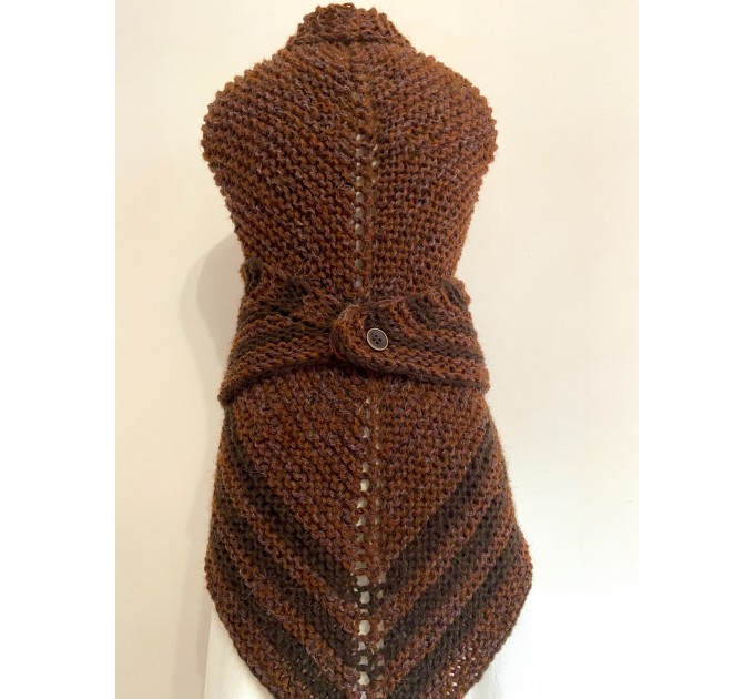  Brown Outlander Claire Shawl Triangle Shoulder alpaca, Outlander shawl knit Wrap angora, Wool Sontag shawl anniversary gift Mom Her Sister  Shawl Alpaca  4