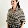 Brown outlander shawl Claire's Shawl sontag shawl alpaca wool shawl shoulder wrap triangle shawl Carolina Shawl outlander costume