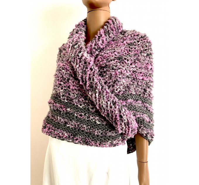  Lilac Claire outlander shawl knit shoulder wrap gray alpaca triangle wool shawl sontag celtic shawl Carolina Shawl outlander  Shawl Alpaca  1