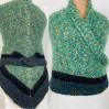 Outlander Claire rent shawl green triangle alpaca wool shawl celtic shawl knit shoulder wrap sontag winter shawl inspired Carolina Shawl