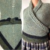 Outlander shawl knit wrap Claire rent shawl winter celtic shawl sontag green triangle alpaca wool shawl Outlander inspired Carolina Shawl