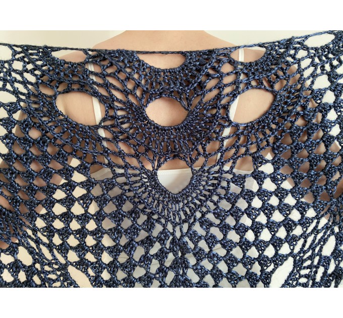  Navy shawl for wedding bridal blue triangle shawl fringe bride winter shawl wedding wrap wool shawl bridesmaid shawl anniversary gift  Shawl / Wraps  