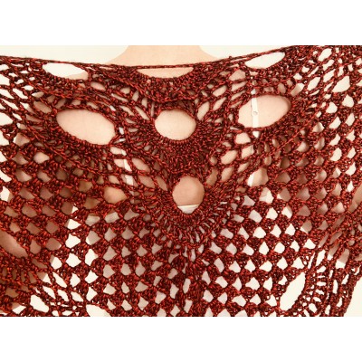 Red wedding shawl burgundy bride triangle shawl fringe winter bridal lace wrap wool bride cover up crochet bridesmaid capelet bridal stole