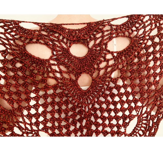  Red wedding shawl burgundy bride triangle shawl fringe winter bridal lace wrap wool bride cover up crochet bridesmaid capelet bridal stole  Shawl / Wraps  