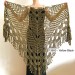  Green shawl for wedding bridal triangle wrap fringe bride winter capelet wool bridesmaid cover up wedding wrap bridal stole crochet cover up  Shawl / Wraps  3