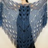 Blue bride shawl winter plus size wool triangle shawl bridesmaid shawl bridal cover up bridal shawl wedding shawl
