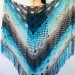 Rainbow Neon Shawl Fringe Plus Size Shawl Rainbow Granny Square Shawl Pride Women Crochet Triangle Wrap Man Festival Vegan Unisex 