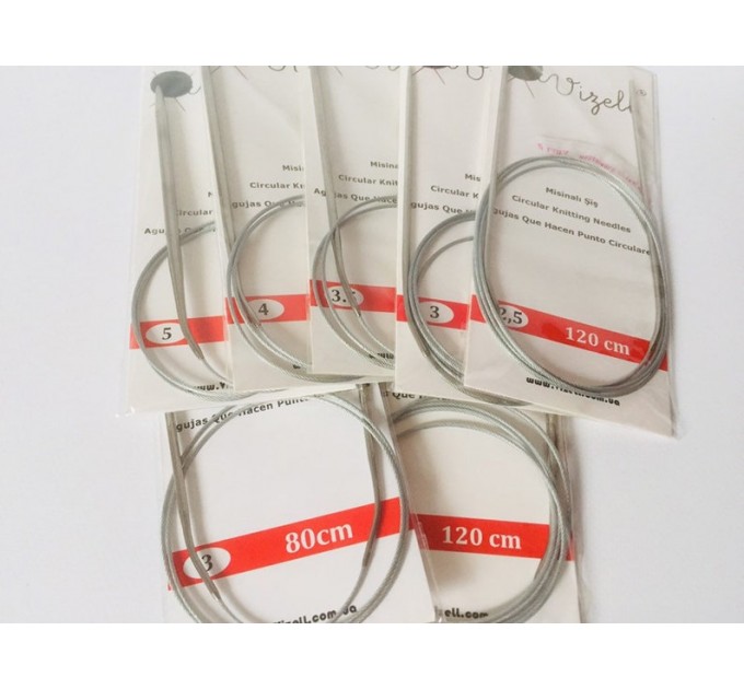  Circular Knitting Needles, Fixed Circular Tross in Silicone, All Lengths and Sizes, 2 2.5 3 3.5 4 4.5 5 5.5 6 7 8 9 10mm 80cm 120cm  Yarn  2