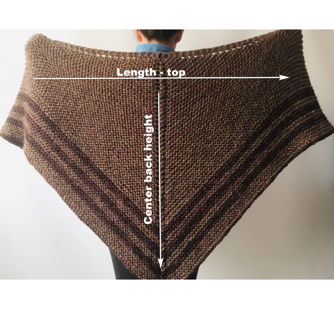 Brown Claire outlander shawl rent wool shawl sontag triangle shawl Carolina with button for fastening Outlander gift mother wife  Shawl Wool Mohair  3