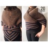 Brown Outlander Inspired Claire Shawl Shoulder warmer wrap, Wool Triangle sontag shawl with button for fastening, Claire Carolina S4 Drums of Autumn