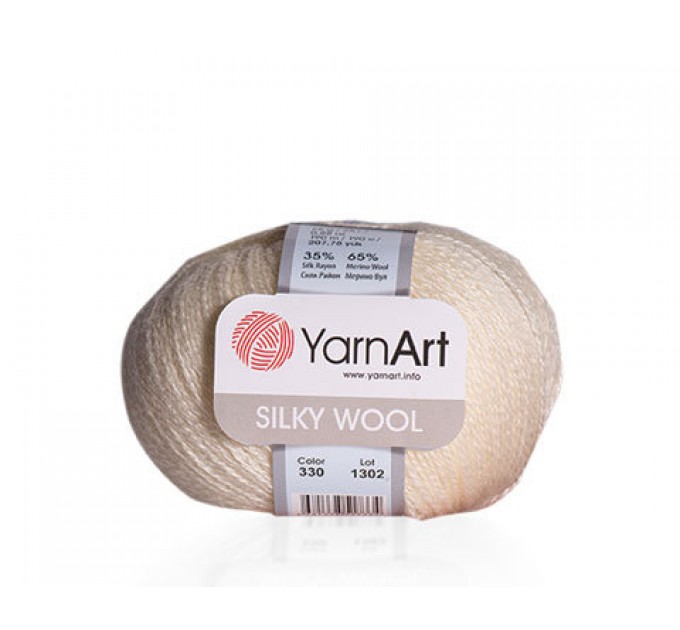 YARNART SILKY WOOL Yarn, Blend Wool, Silky Wool, Merino Wool Yarn, Silk