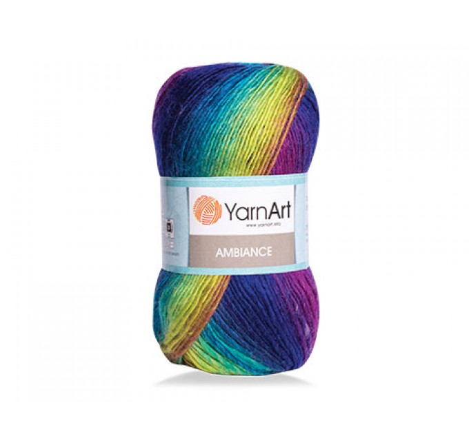  YarnArt AMBIANCE Rainbow Gradient Wool Yarn 100 g 250 meters Multicolor Wool yarn for crochet Shawl Scarf yarn magic soft color choice yarn  Yarn  