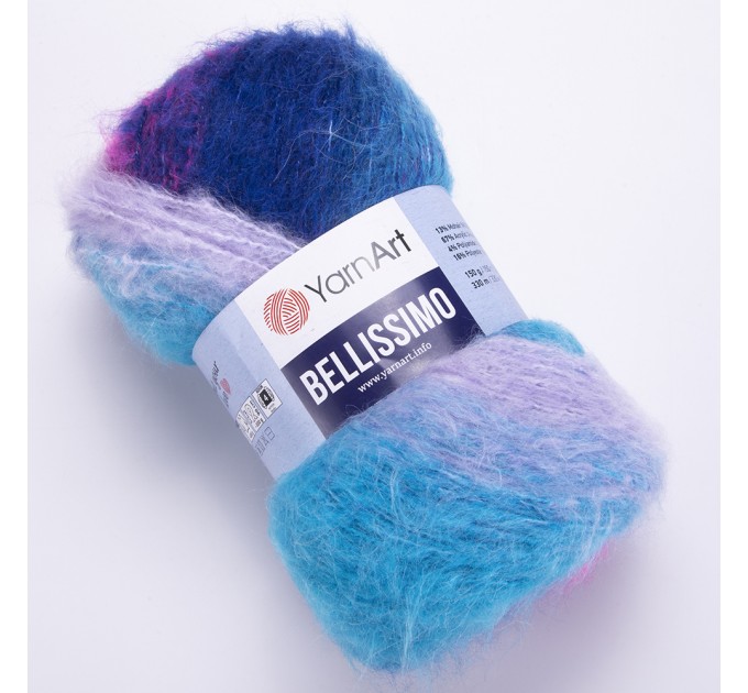  Yarn BELLISSIMO YarnArt mohair yarn ombre yarn gradient shawl yarn knitting yarn poncho yarn crochet yarn rainbow yarn wool yarn  Yarn  