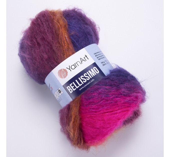  Yarn BELLISSIMO YarnArt mohair yarn ombre yarn gradient shawl yarn knitting yarn poncho yarn crochet yarn rainbow yarn wool yarn  Yarn  4