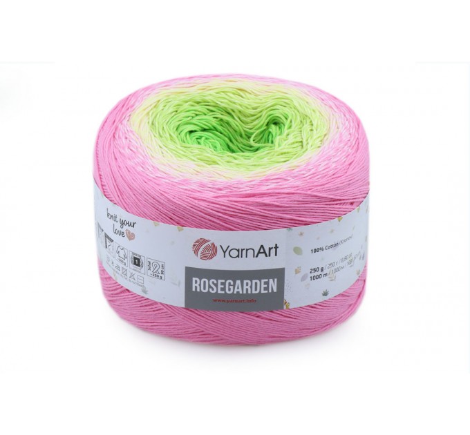  YARNART ROSEGARDEN 250 grams-1000 meter Gradient Cotton Yarn Rainbow Knitting Yarn Crochet Cotton Organic Soft Yarn  Yarn  5