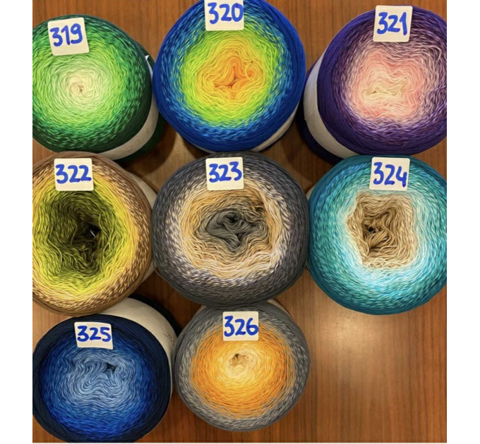  YARNART ROSEGARDEN 250 grams-1000 meter Gradient Cotton Yarn Rainbow Knitting Yarn Crochet Cotton Organic Soft Yarn  Yarn  3